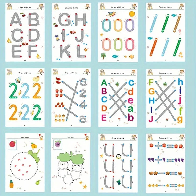 Reusable Magical Tracing Workbook - Pen Control Practice Book for Toddlers