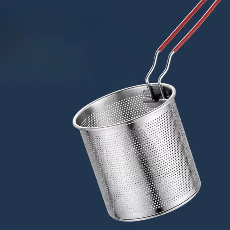 1200ml Small Stainless Steel Deep Fryer Pot with Long Handle