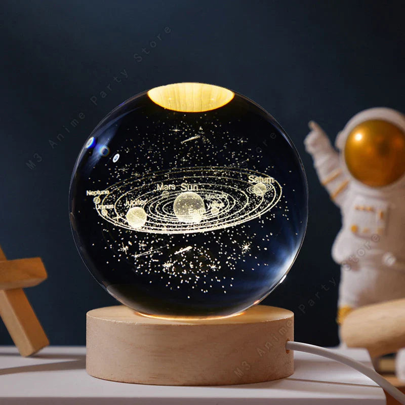 Unique 3D Crystal Ball Night Light Led Lamp 5 cm