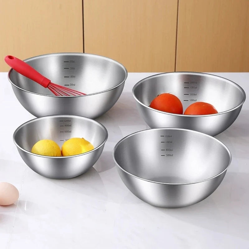 Stainless Steel Gold And Silver Salad Bowl Rice Noodles Lamian Noodles Bowl