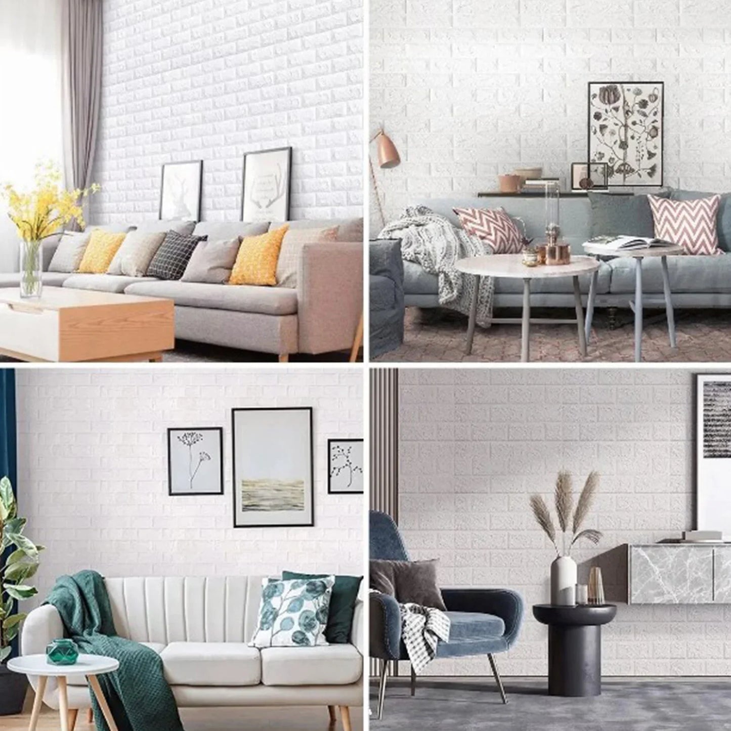 3D Wallpaper Self Adhesive Waterproof Cuttable Odorless Faux Brick Wall Panel