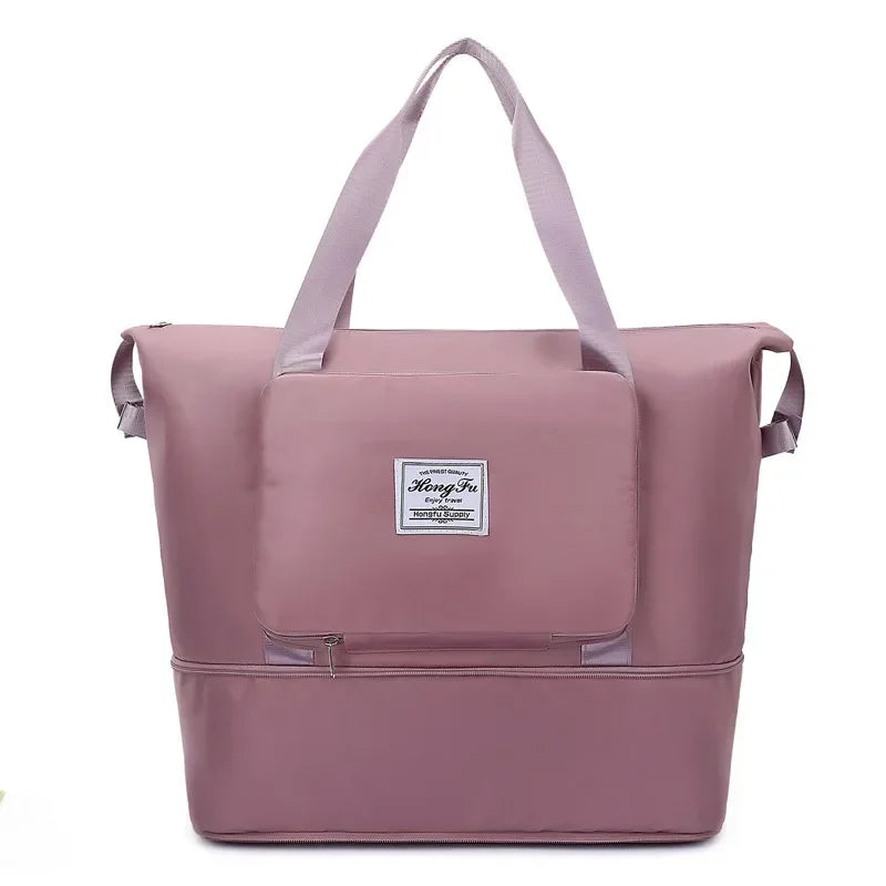 2024 Fashion Fitness Travel Bag Dry Wet Separation Folding Tote Bag Large Capacity Waterproof Outdoor Storage Bag